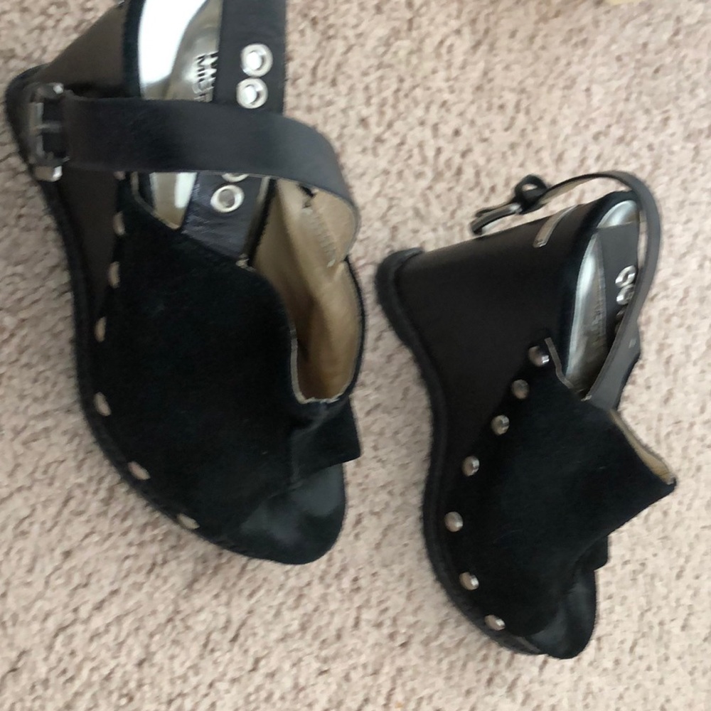 Wedge clog with silver studs